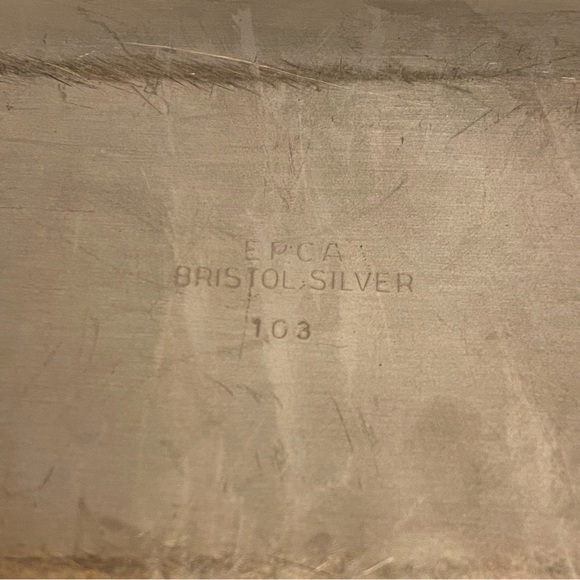 EPCA Bristol Silver 103 Serving Relish Dish With Handles Vintage Preowned. - Picture 2 of 2